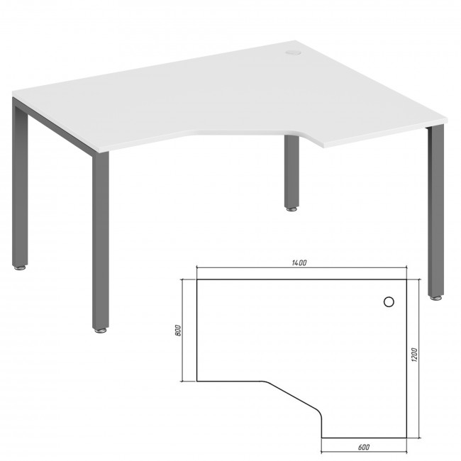 Эргономичный стол правый Pointex TDM32215345