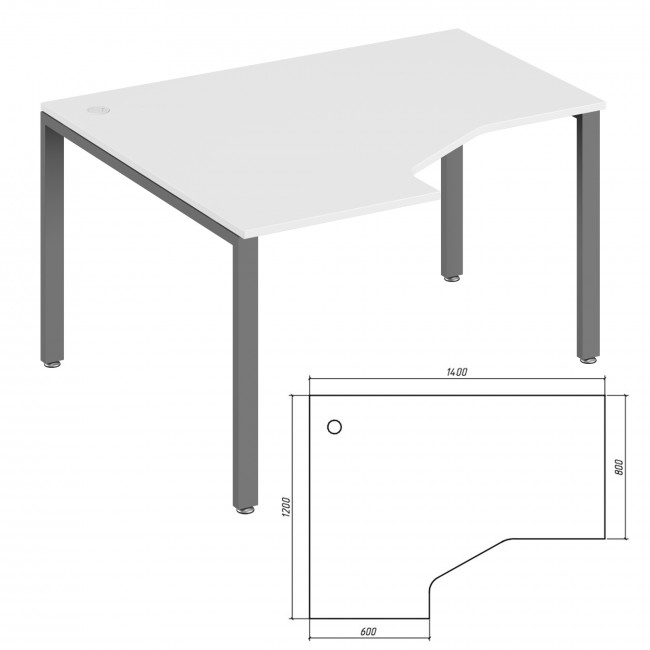 Эргономичный стол левый Pointex TDM32215445