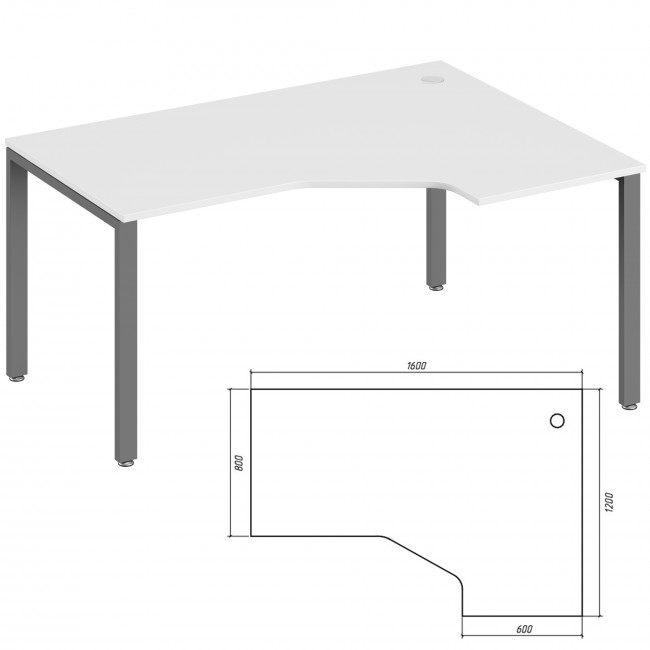 Эргономичный стол правый Pointex TDM32215545