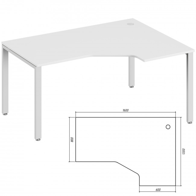 Эргономичный стол правый Pointex TDM32215544