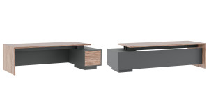 Стол письменный на опорной тумбе Pointex DLI37210232R