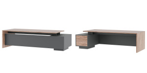 Стол письменный на опорной тумбе Pointex DLI37210232L